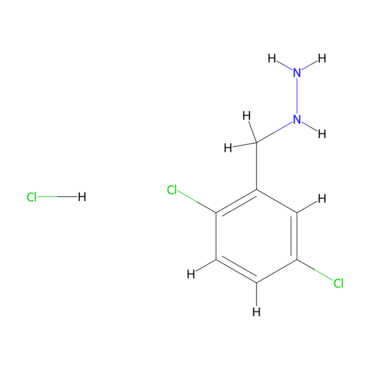 [(2,5-Dichlorophenyl)methyl]hydrazine hydrochloride molecular structure, CAS 1379462-58-4