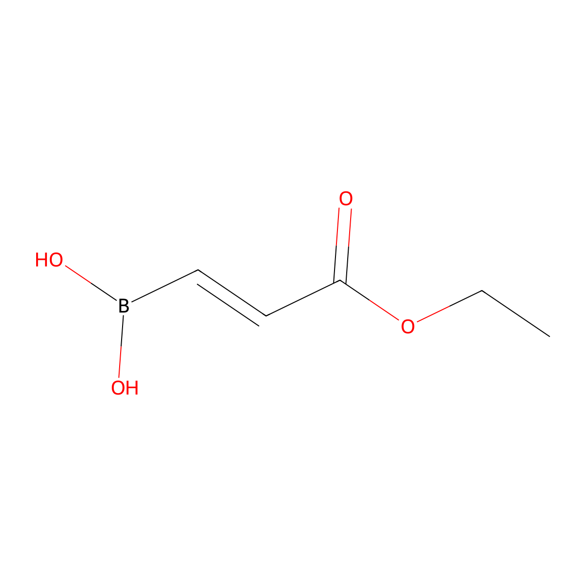 2-Propenoic acid, 3-borono-, 1-ethyl ester molecular structure, CAS 1379462-82-4