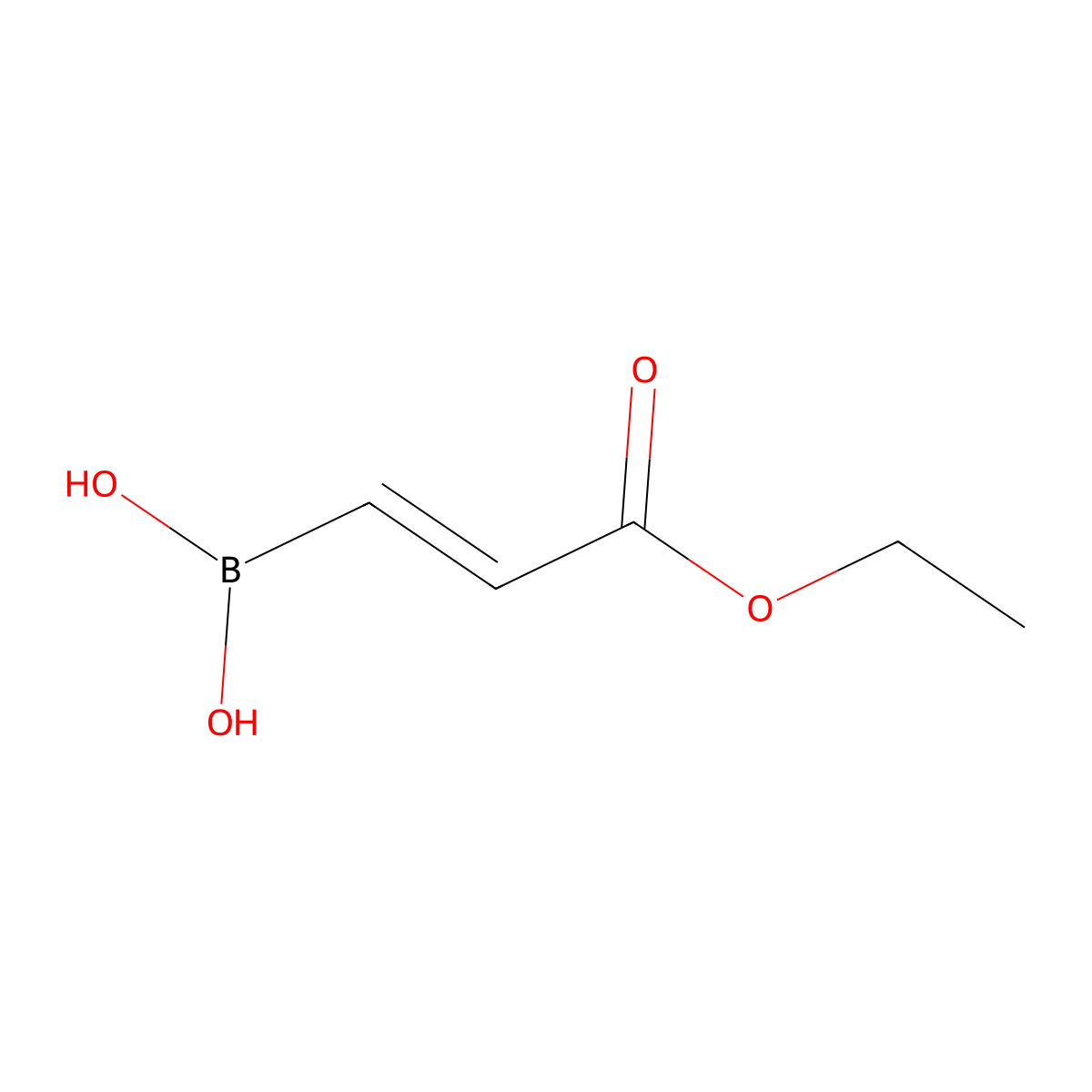 2-Propenoic acid, 3-borono-, 1-ethyl ester molecular structure, CAS 1379462-82-4