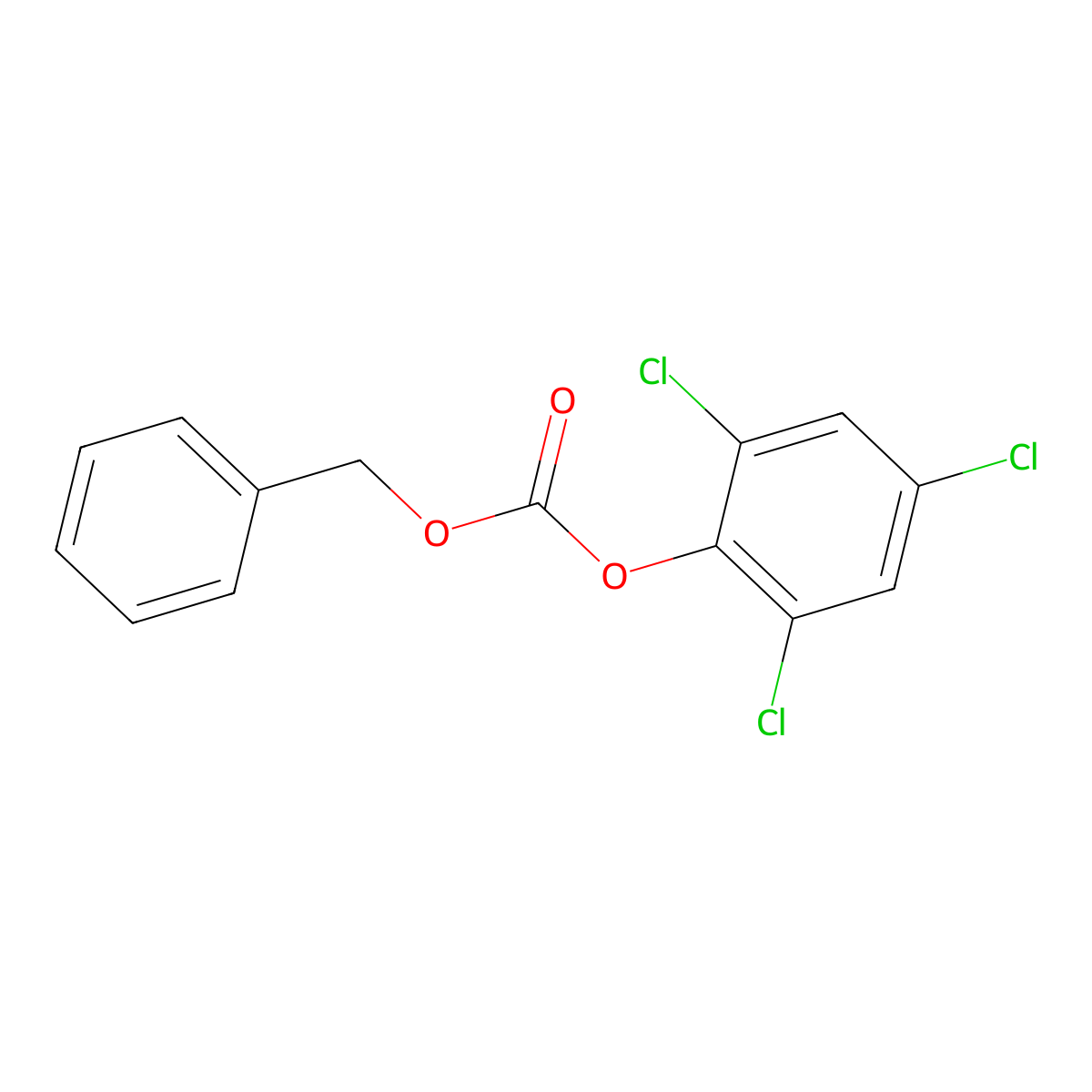 Carbonic acid, benzyl 2,4,6-trichlorophenyl ester molecular structure, CAS 13795-26-1