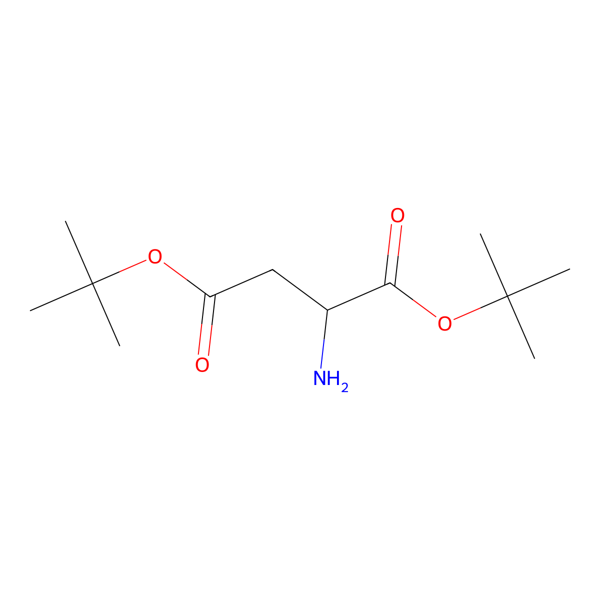 D-aspartic acid di-t-butyl ester molecular structure, CAS 13795-73-8