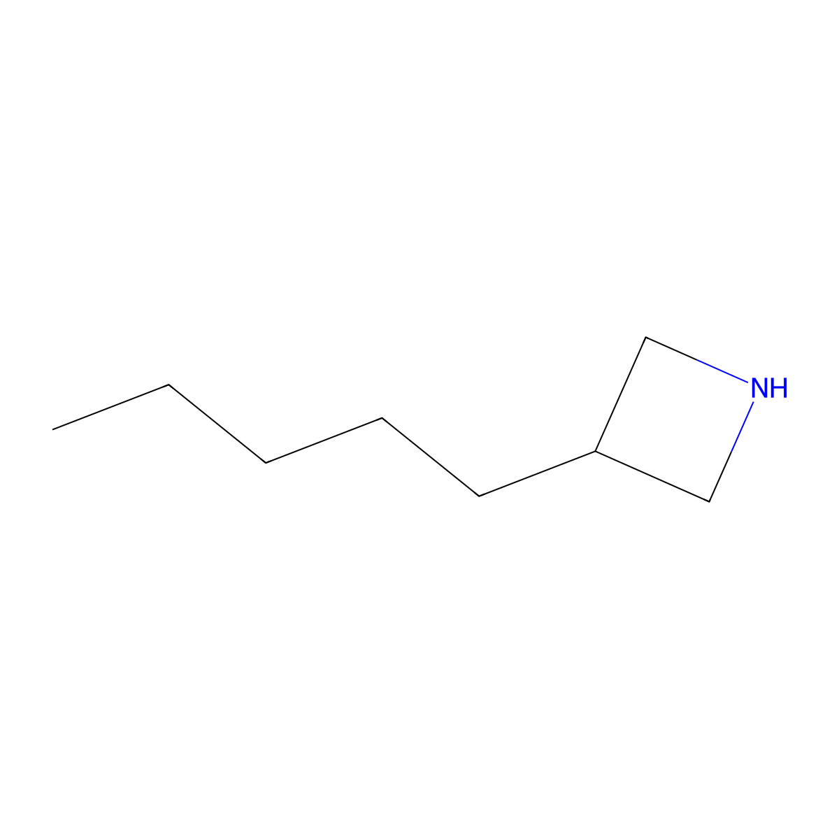 3-Pentylazetidine molecular structure, CAS 1379505-26-6