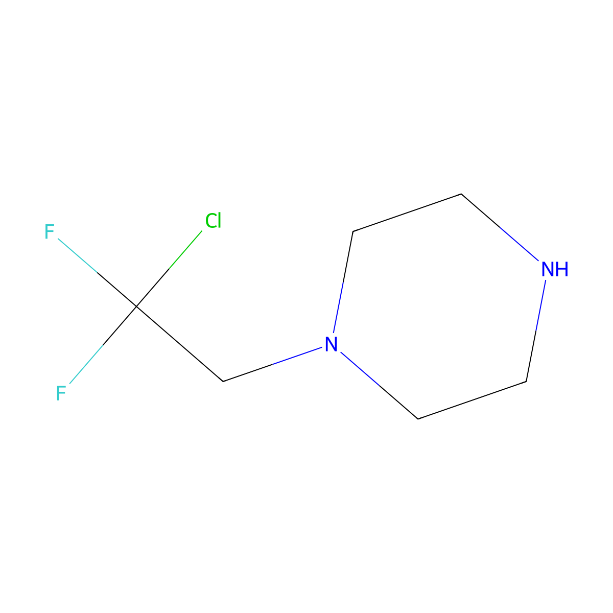 1-(2-Chloro-2,2-difluoroethyl)piperazine molecular structure, CAS 1379512-23-8