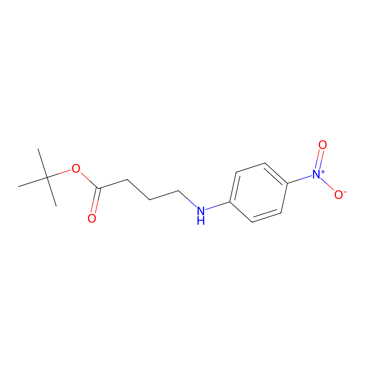 Tert-butyl 4-[(4-nitrophenyl)amino]butanoate molecular structure, CAS 1379524-63-6
