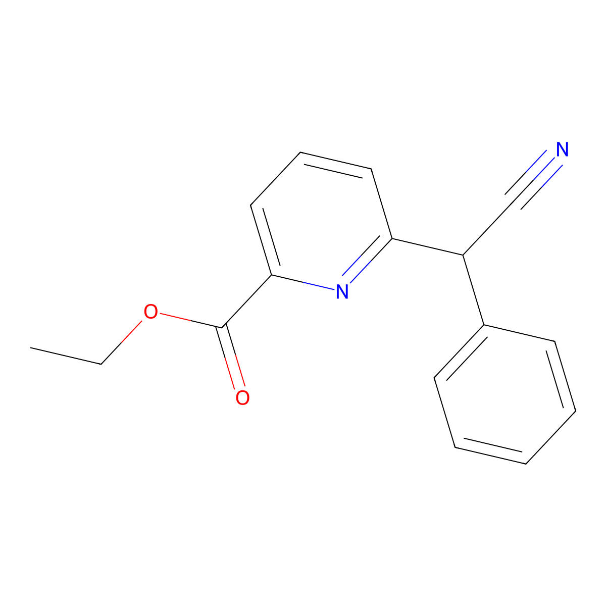 Ethyl 6-[cyano(phenyl)methyl]pyridine-2-carboxylate molecular structure, CAS 1379526-97-2