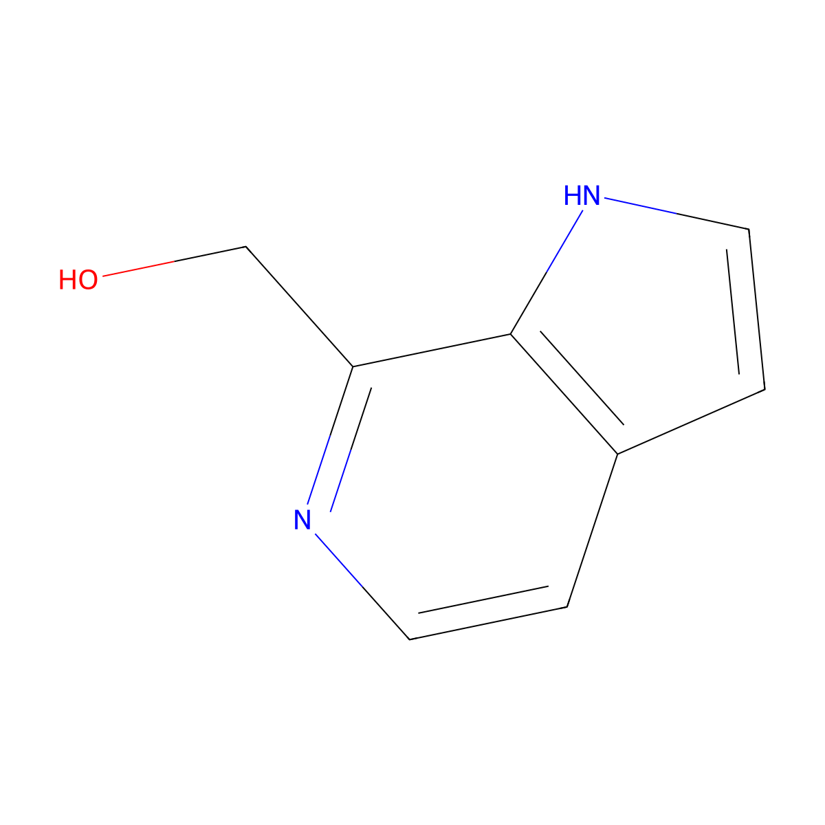 1H-pyrrolo[2,3-c]pyridin-7-ylmethanol molecular structure, CAS 1379526-98-3