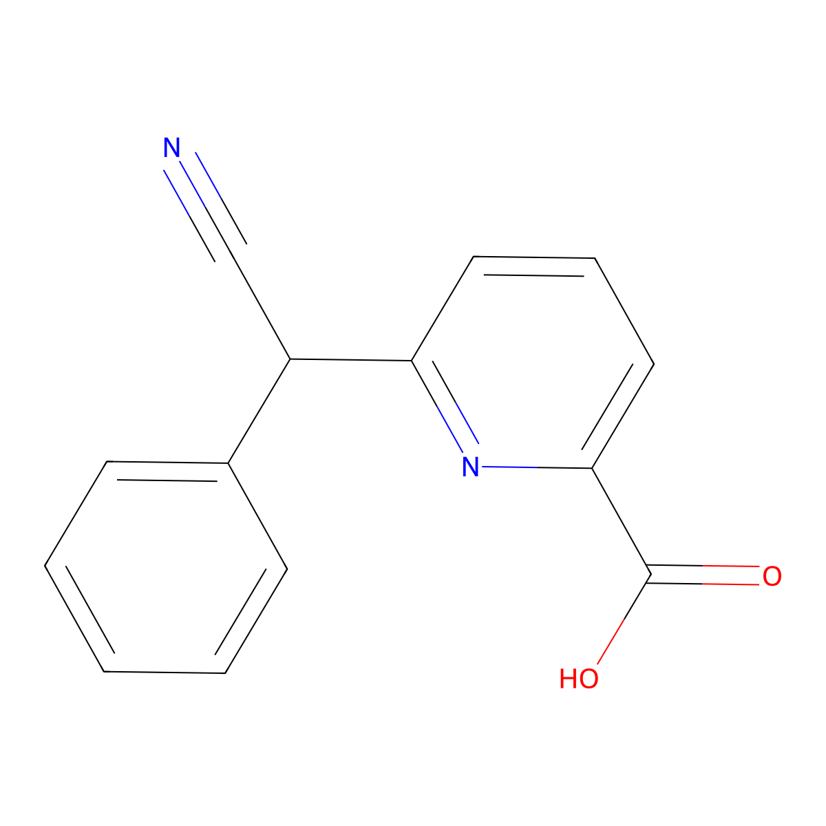 6-[Cyano(phenyl)methyl]pyridine-2-carboxylic acid molecular structure, CAS 1379527-00-0