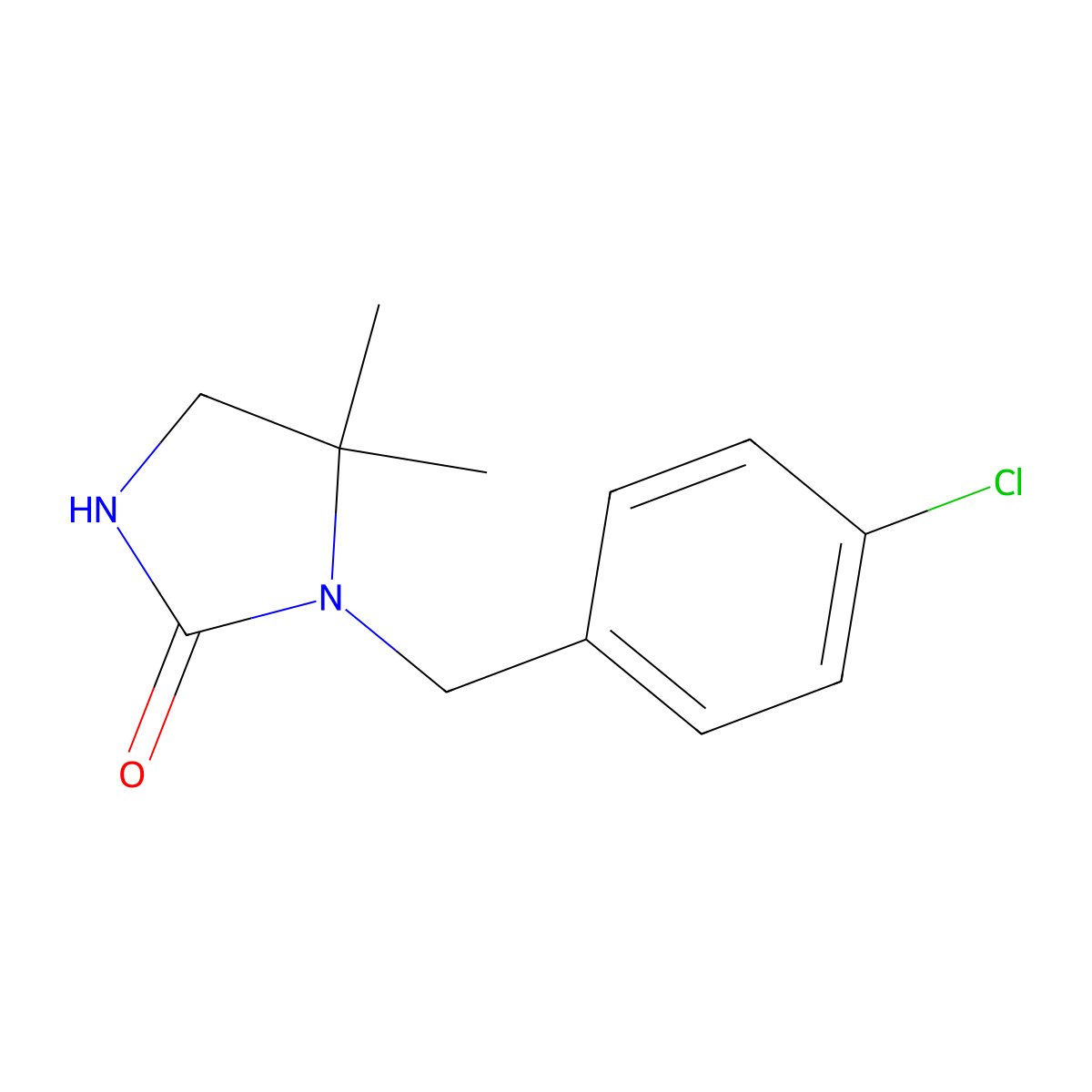 1-((4-Chlorophenyl)methyl)-5,5-dimethylimidazolidin-2-one molecular structure, CAS 1379527-02-2