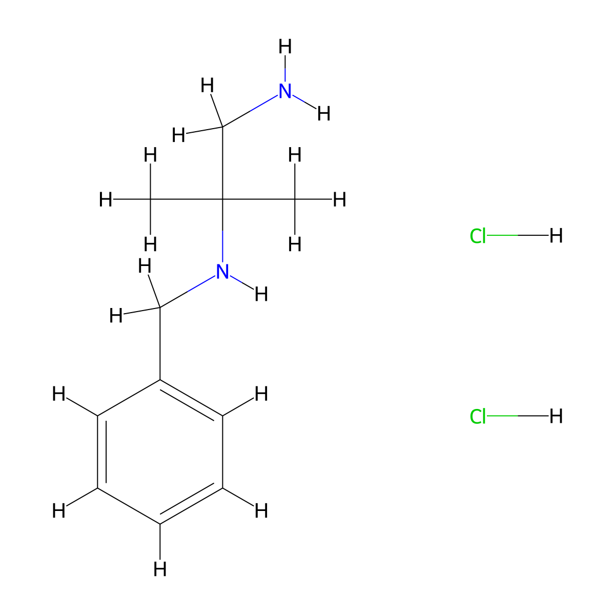 (1-Azaniumyl-2-methylpropan-2-yl)(benzyl)azanium dichloride molecular structure, CAS 1379527-03-3