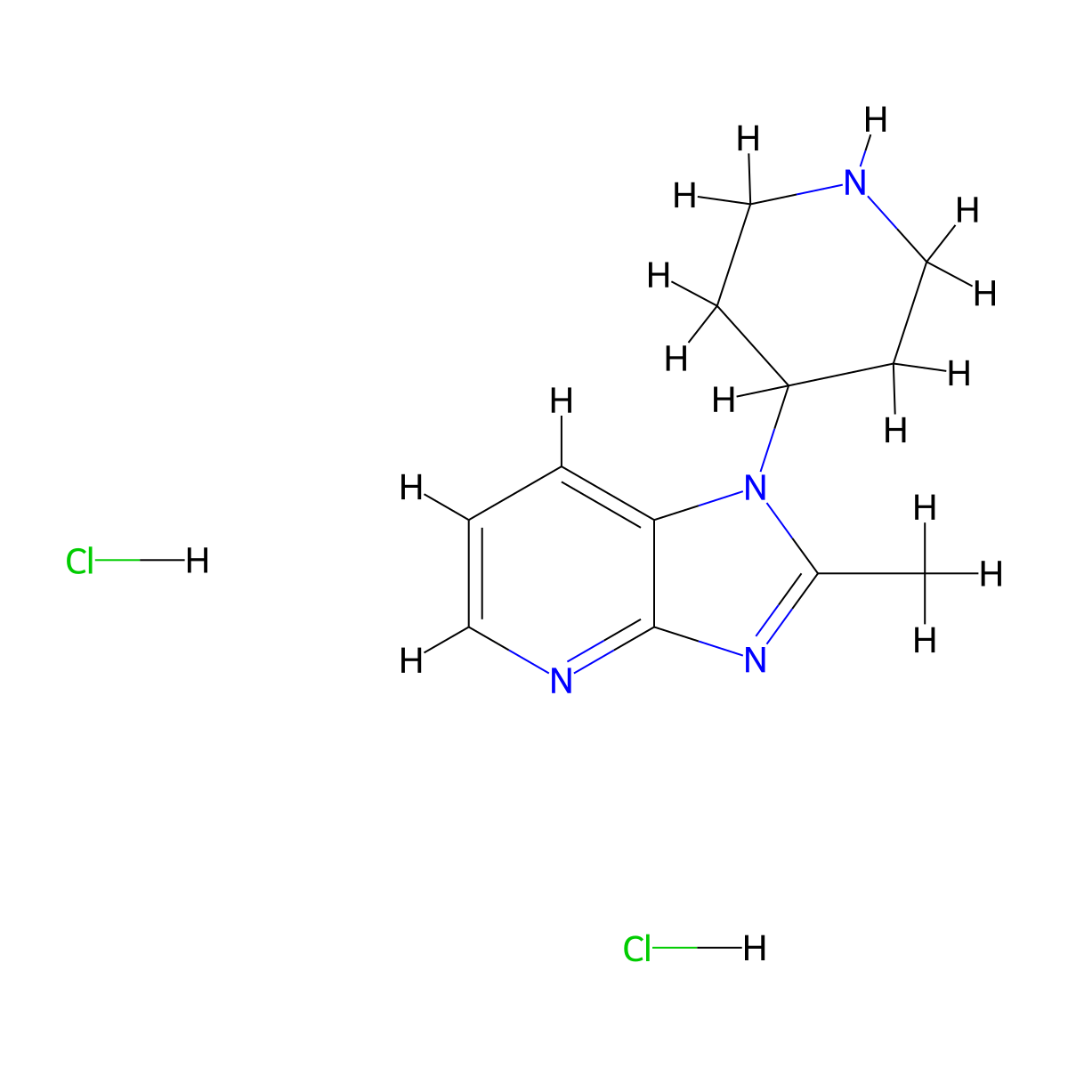 4-{2-methyl-1H-imidazo[4,5-b]pyridin-1-yl}piperidine dihydrochloride molecular structure, CAS 1379527-04-4