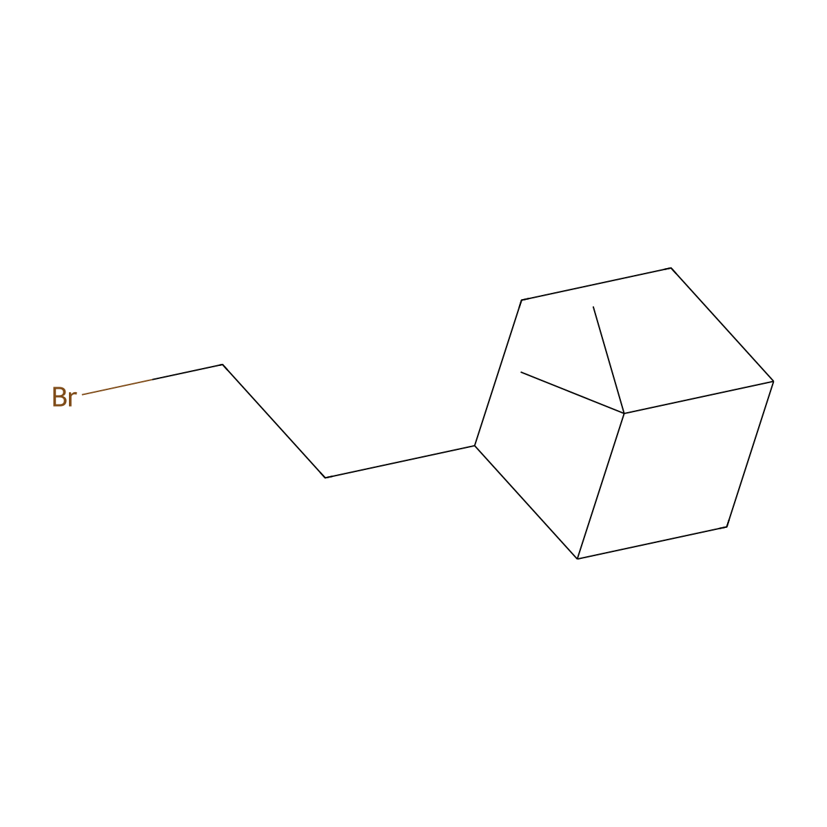 (1S,2S,5S)-2-(2-bromoethyl)-6,6-dimethylbicyclo[3.1.1]heptane molecular structure, CAS 137955-80-7