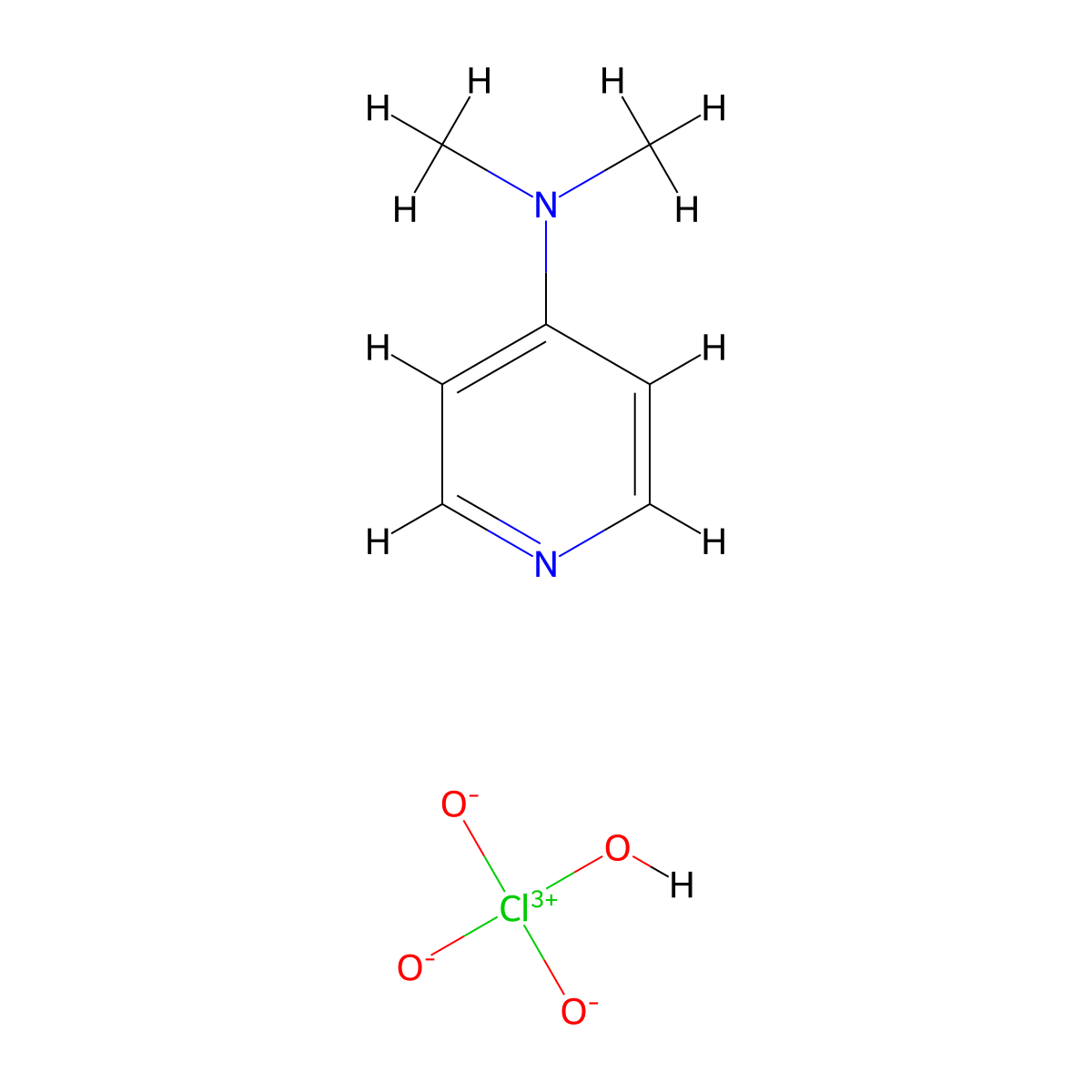 N,N-dimethylpyridin-4-amine;perchloric acid molecular structure, CAS 137958-44-2
