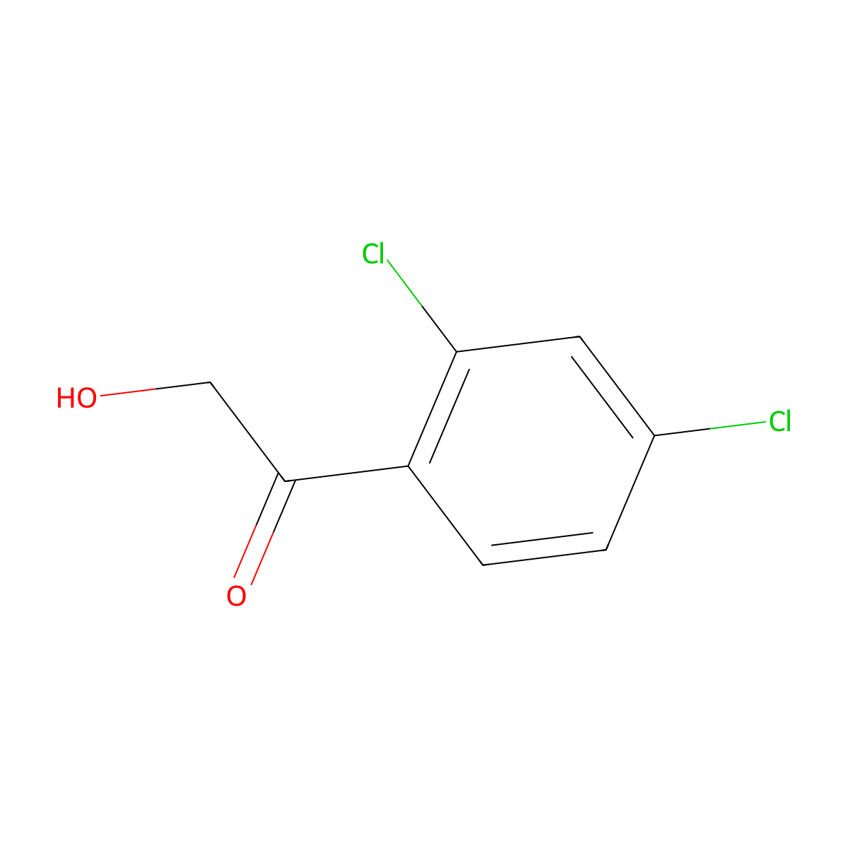 1-(2,4-Dichlorophenyl)-2-hydroxyethan-1-one molecular structure, CAS 137958-96-4