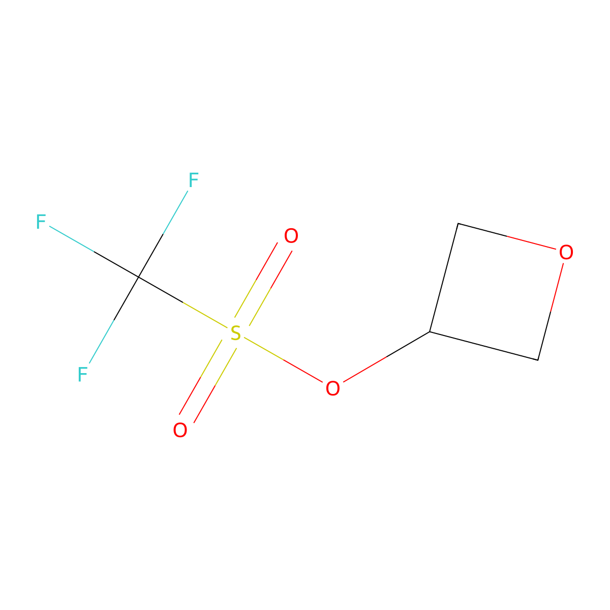 Oxetan-3-yl trifluoromethanesulfonate molecular structure, CAS 1379585-89-3