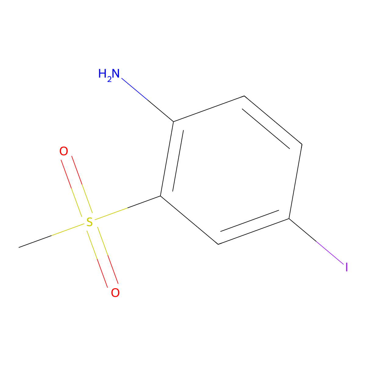 4-Iodo-2-methanesulfonylaniline molecular structure, CAS 1379586-04-5