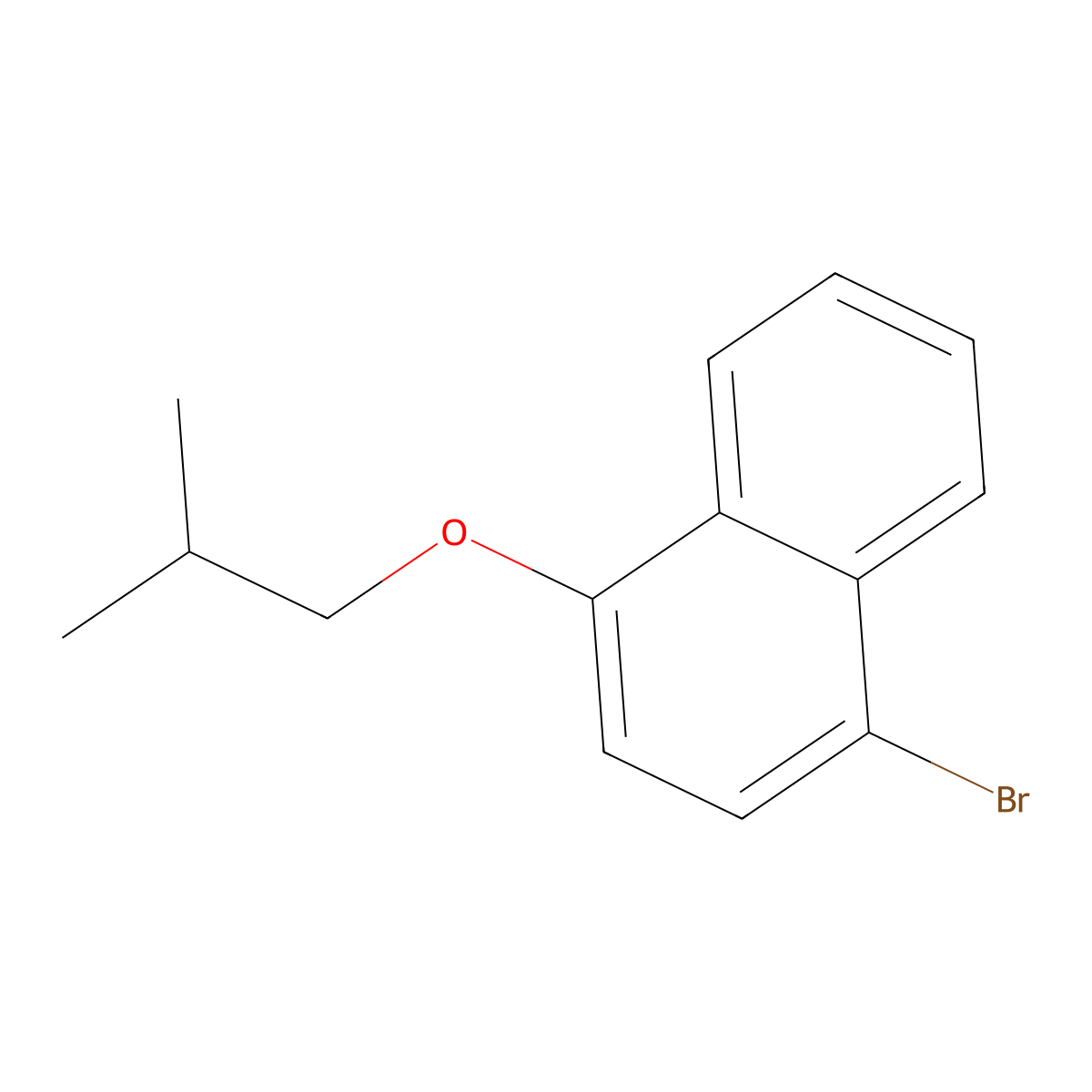 1-Bromo-4-isobutoxynaphthalene molecular structure, CAS 1379588-76-7