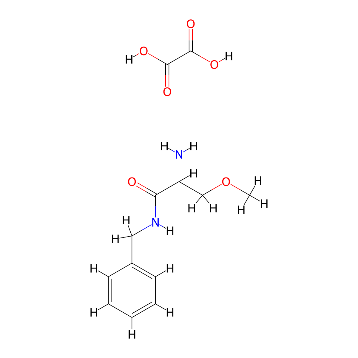 2-amino-N-benzyl-3-methoxypropionamide monooxalate molecular structure, CAS 1379592-19-4