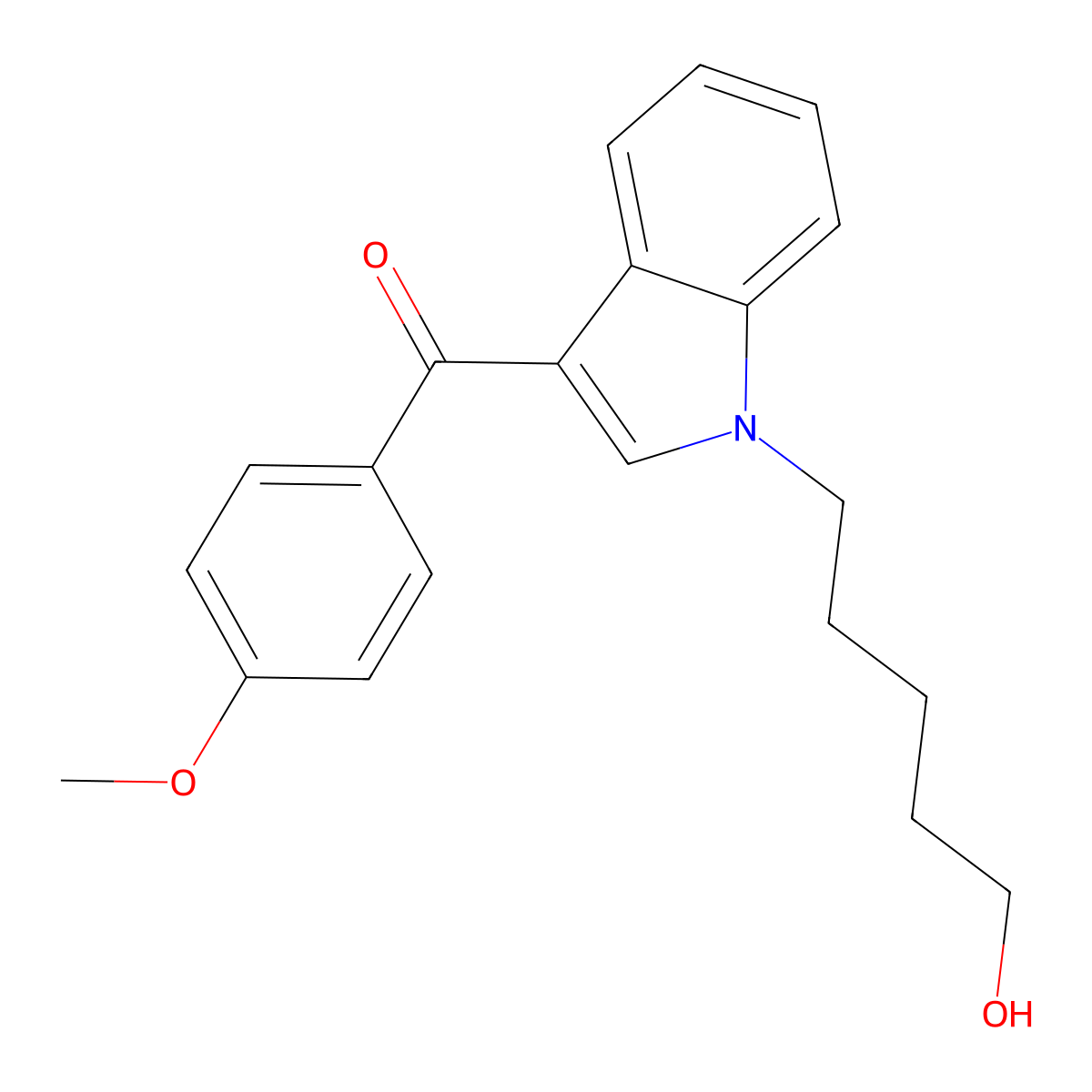 RCS-4 N-(5-hydroxypentyl) metabolite molecular structure, CAS 1379604-66-6