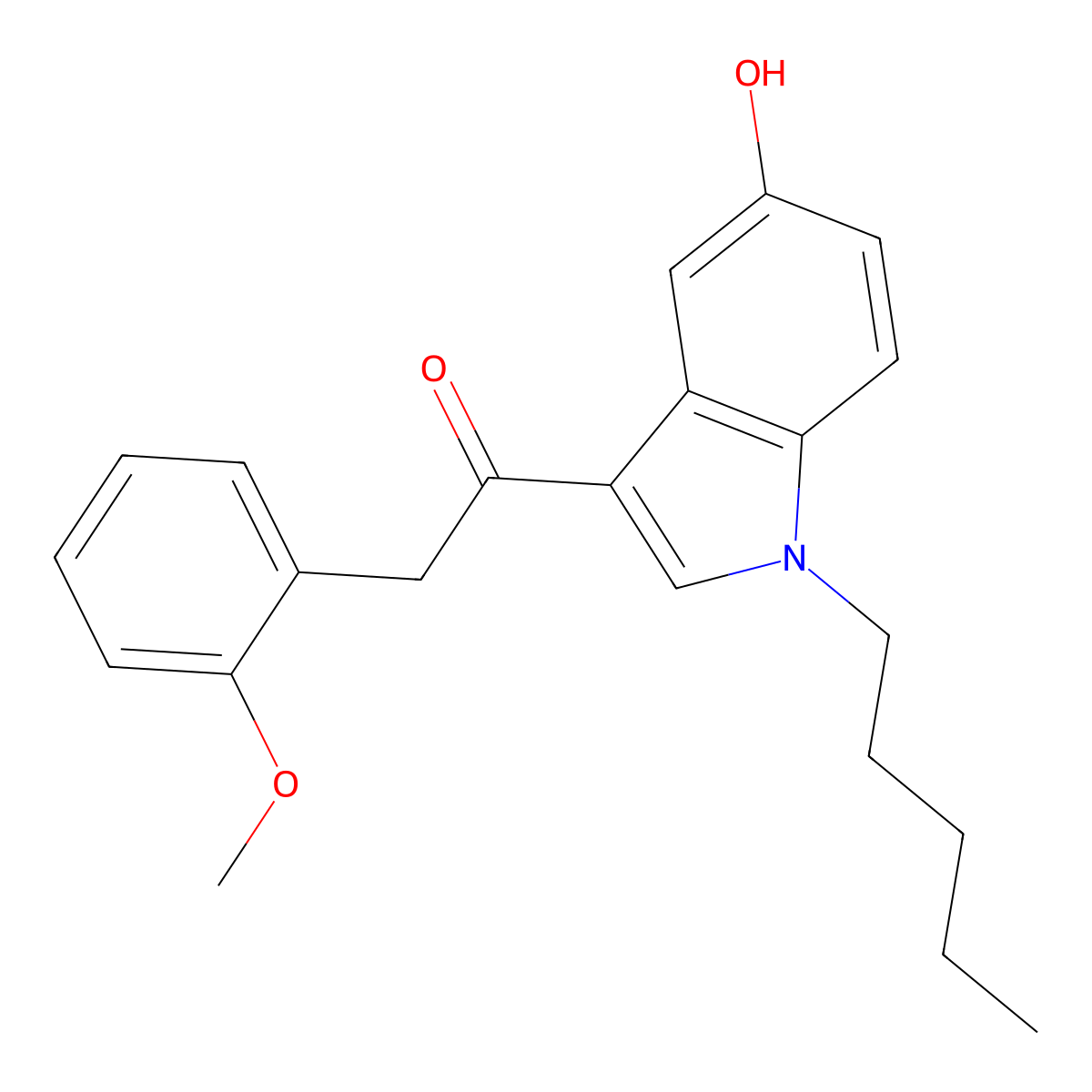 JWH 250 5-hydroxyindole metabolite molecular structure, CAS 1379604-67-7