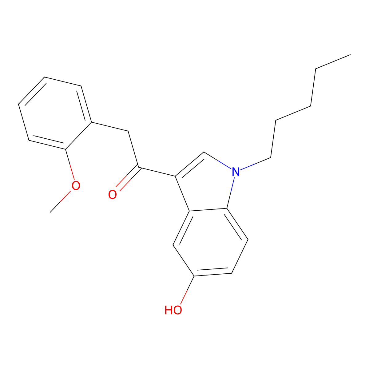 JWH 250 5-hydroxyindole metabolite molecular structure, CAS 1379604-67-7