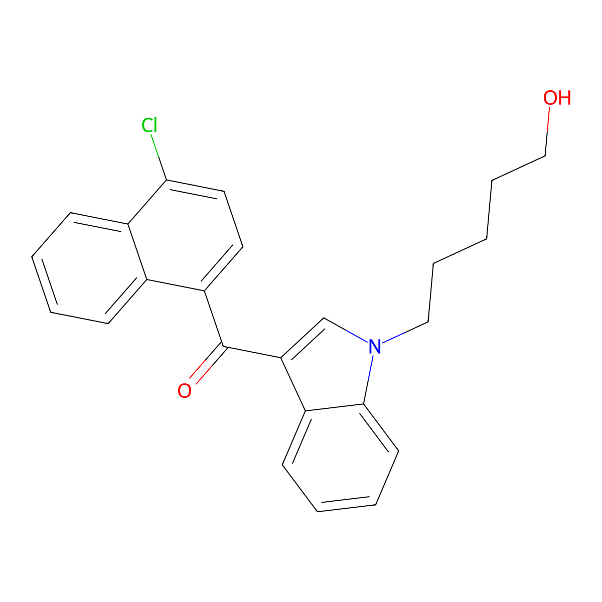 JWH 398 N-(5-hydroxypentyl) metabolite molecular structure, CAS 1379604-69-9