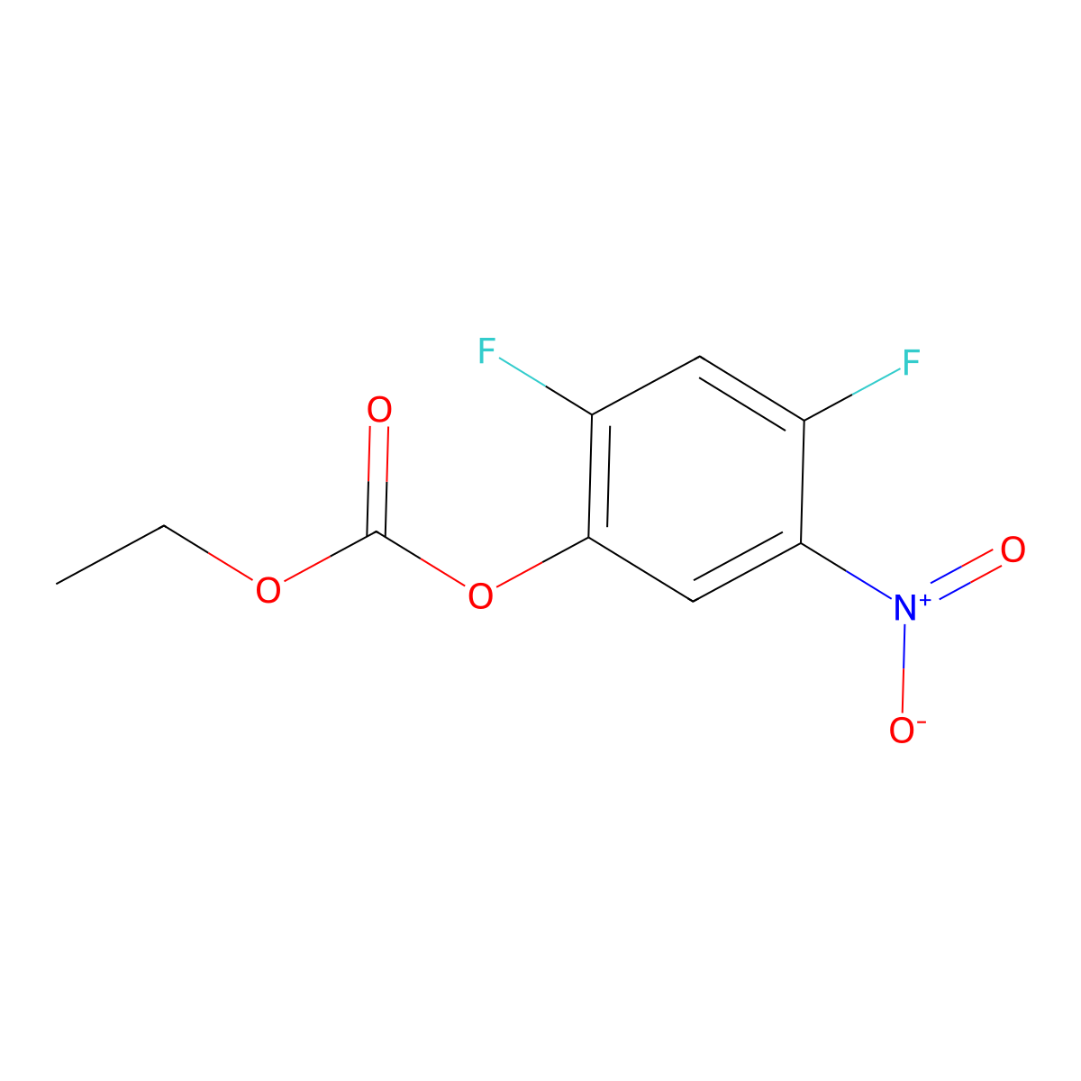 2,4-Difluoro-5-nitrophenyl ethyl carbonate molecular structure, CAS 1379610-42-0