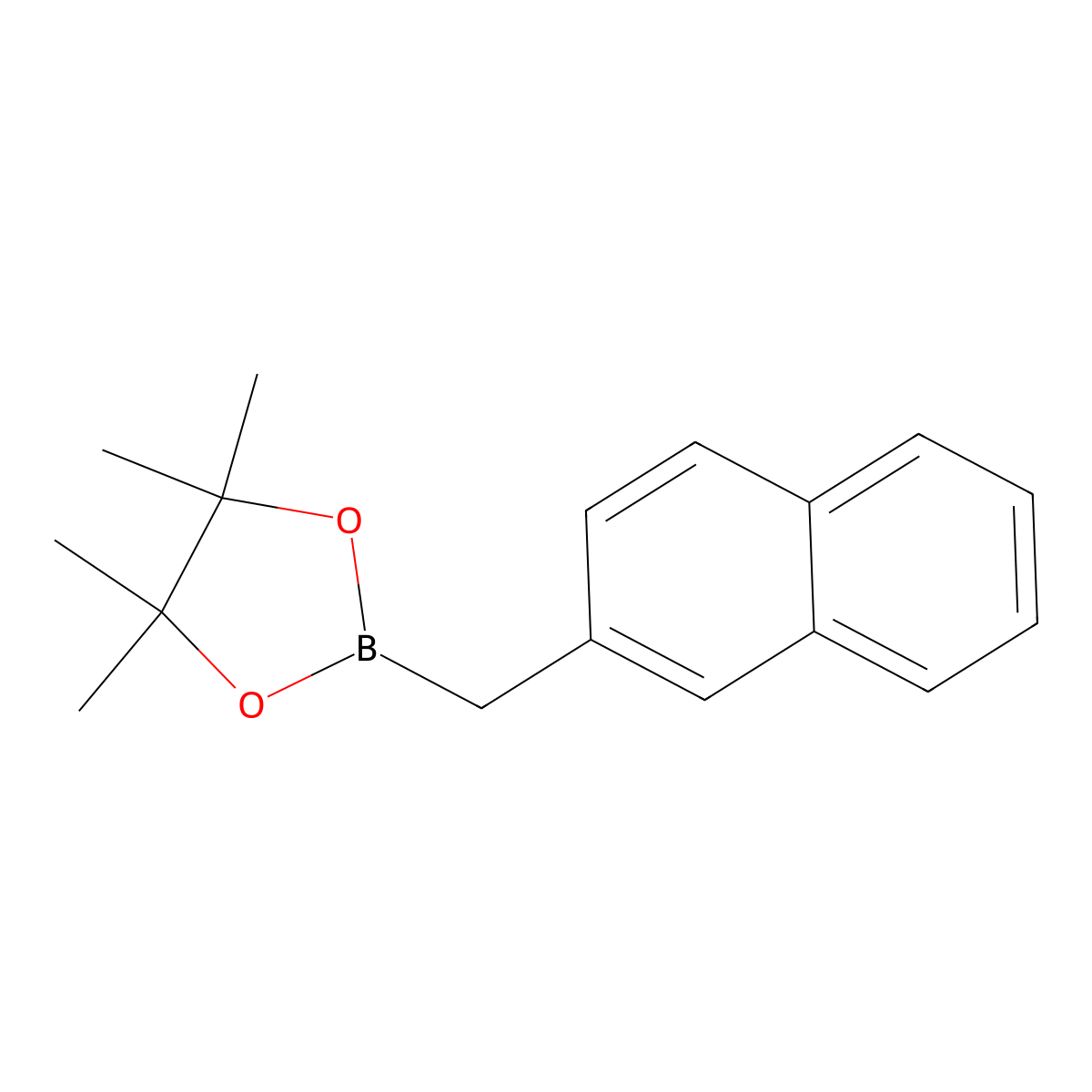 4,4,5,5-Tetramethyl-2-(naphthalen-2-ylmethyl)-1,3,2-dioxaborolane molecular structure, CAS 1379610-55-5