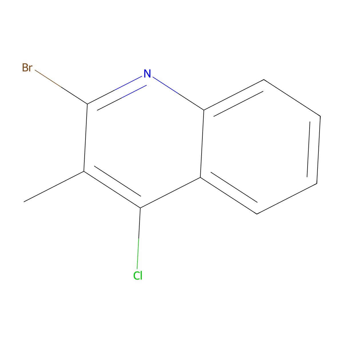 2-Bromo-4-chloro-3-methylquinoline molecular structure, CAS 1379615-55-0