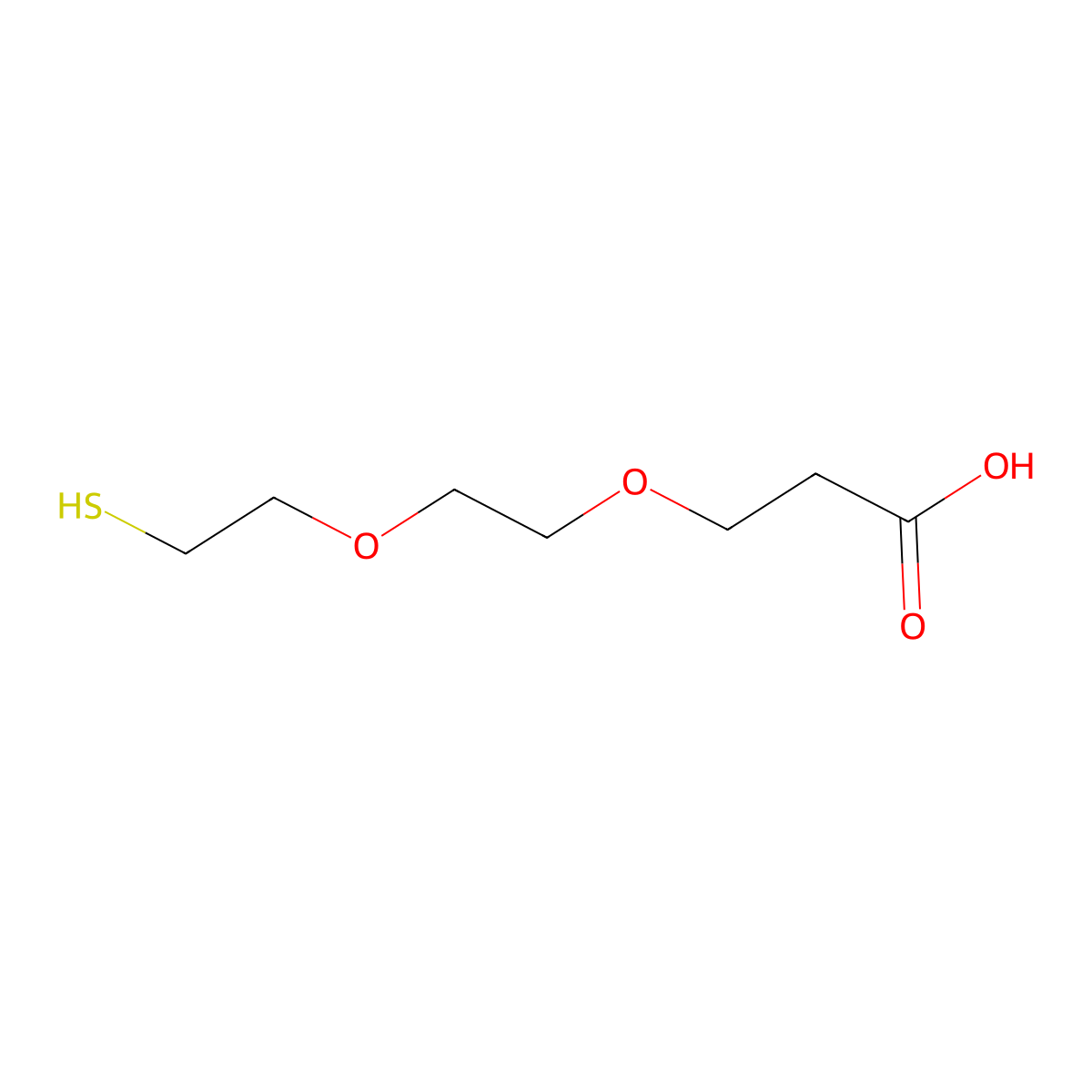 Thiol-PEG2-acid molecular structure, CAS 1379649-73-6