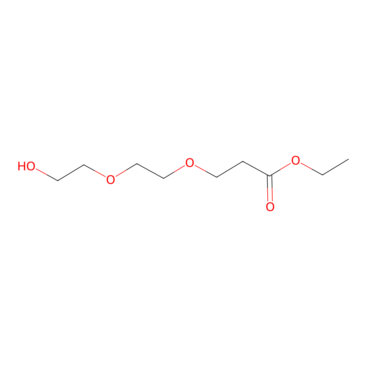 Hydroxy-PEG3-ethyl ester molecular structure, CAS 1379649-80-5