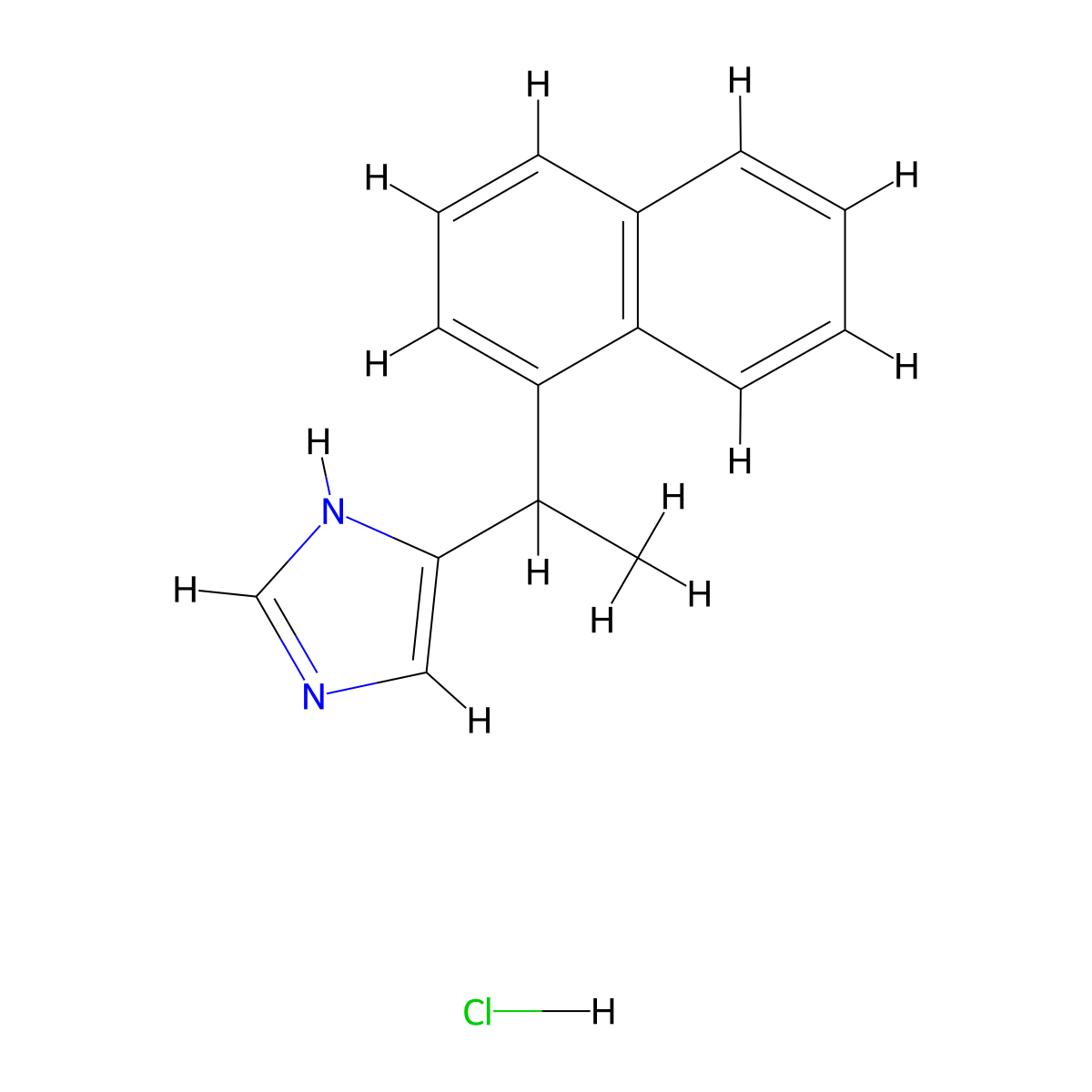 4-(1-(1-Naphthyl)ethyl)imidazole molecular structure, CAS 137967-81-8