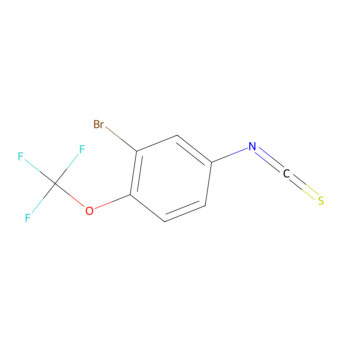 3-Bromo-4-(trifluoromethoxy)phenylisothiocyanate molecular structure, CAS 1379677-28-7