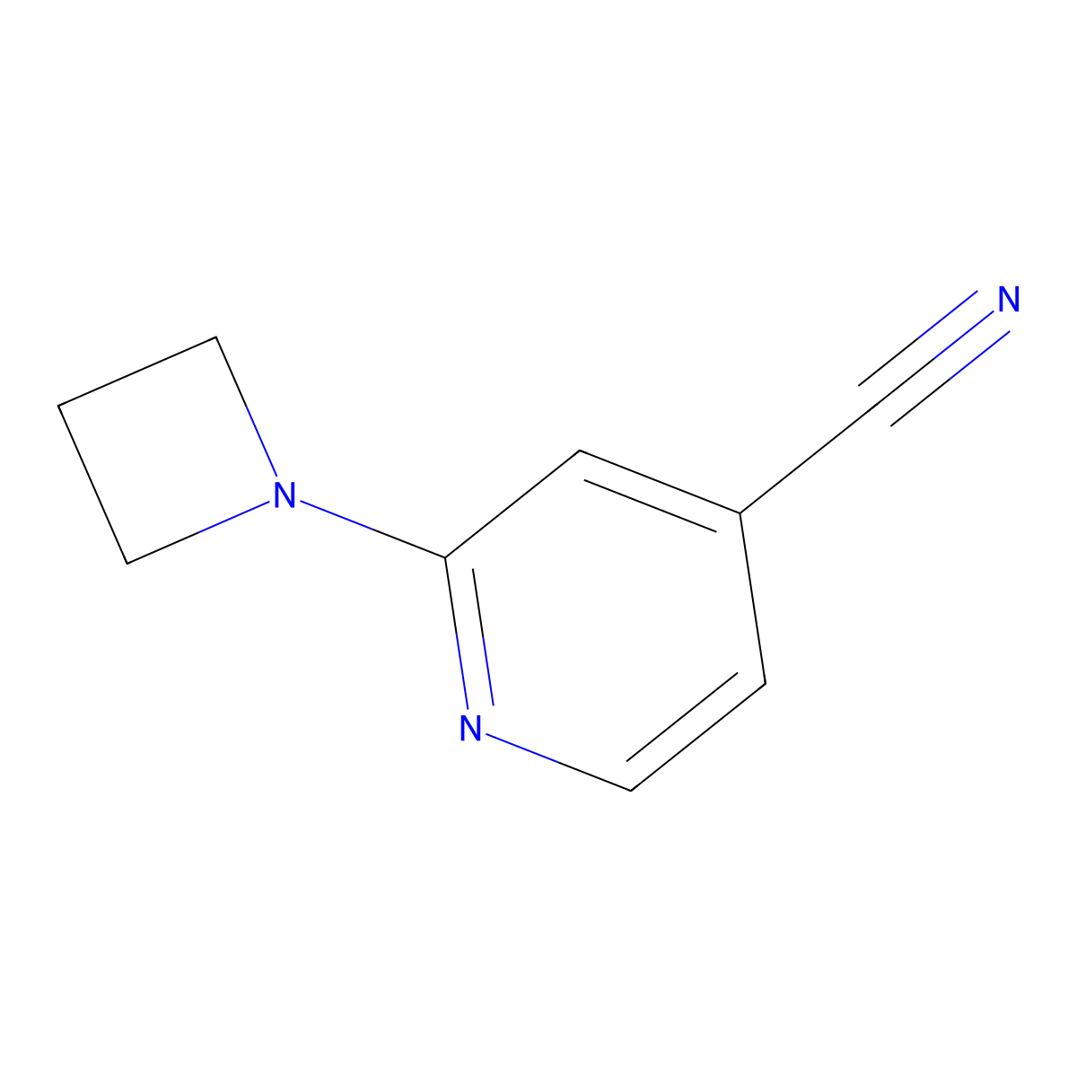 2-(Azetidin-1-yl)pyridine-4-carbonitrile molecular structure, CAS 1379691-08-3