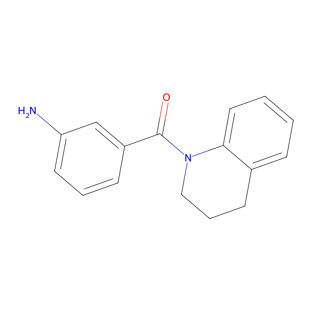 (3-Aminophenyl)[3,4-dihydro-1(2H)-quinolinyl]-methanone molecular structure, CAS 137975-41-8