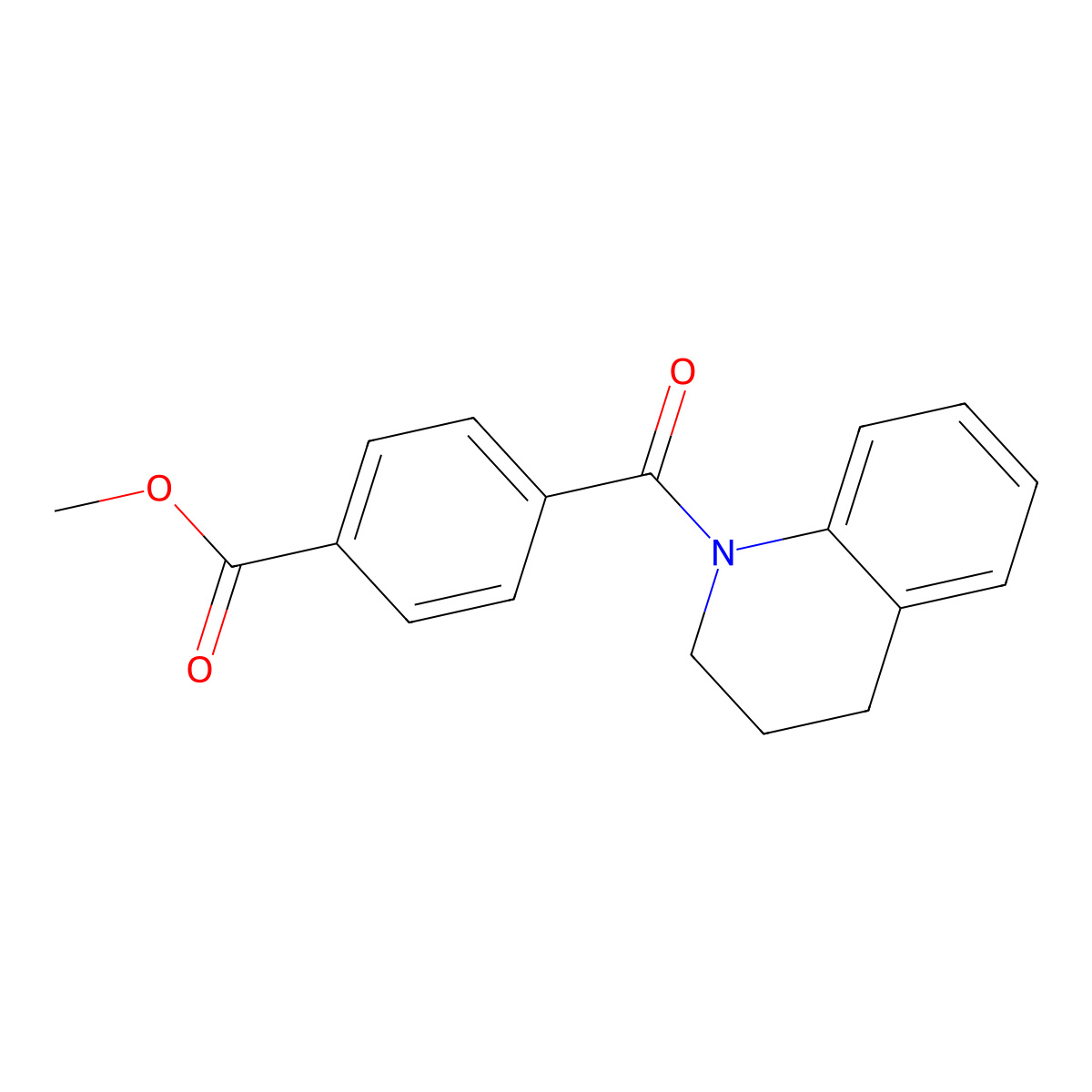 methyl 4-(3,4-dihydro-1(2H)-quinolinylcarbonyl)benzoate molecular structure, CAS 137975-63-4