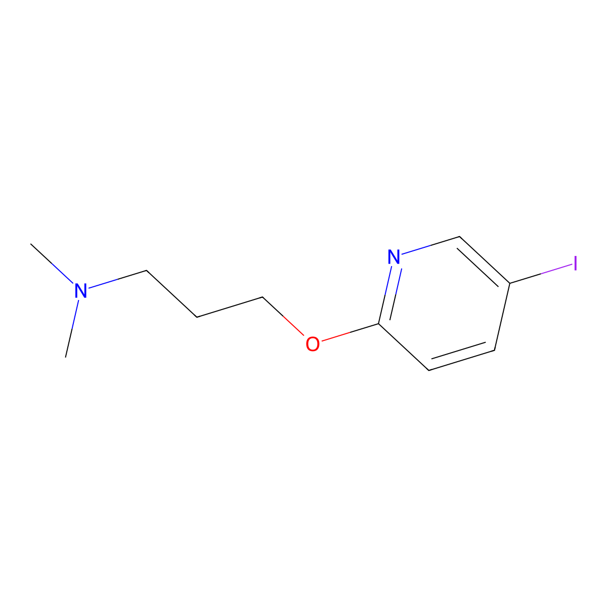 [3-(5-Iodopyridin-2-yloxy)propyl]dimethylamine molecular structure, CAS 1379762-27-2