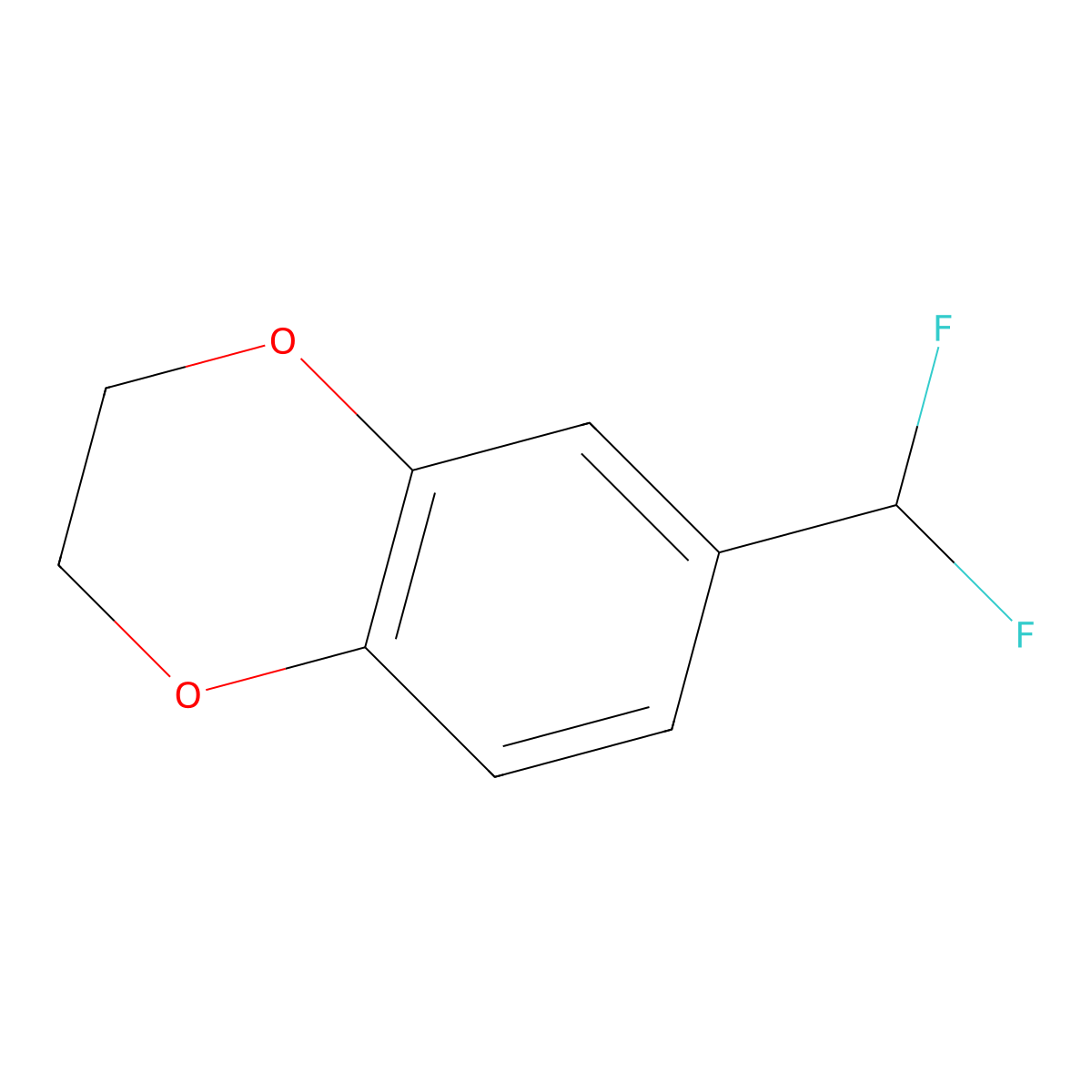 6-(Difluoromethyl)-2,3-dihydro-1,4-benzodioxine molecular structure, CAS 1379762-34-1