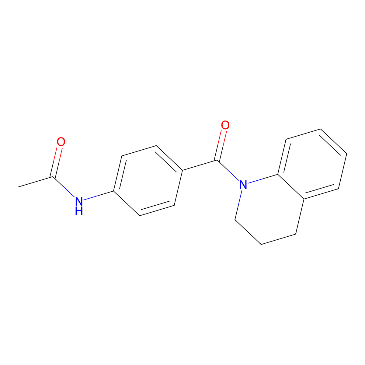 N-[4-(3,4-Dihydro-2H-quinoline-1-carbonyl)-phenyl]-acetamide molecular structure, CAS 137979-25-0