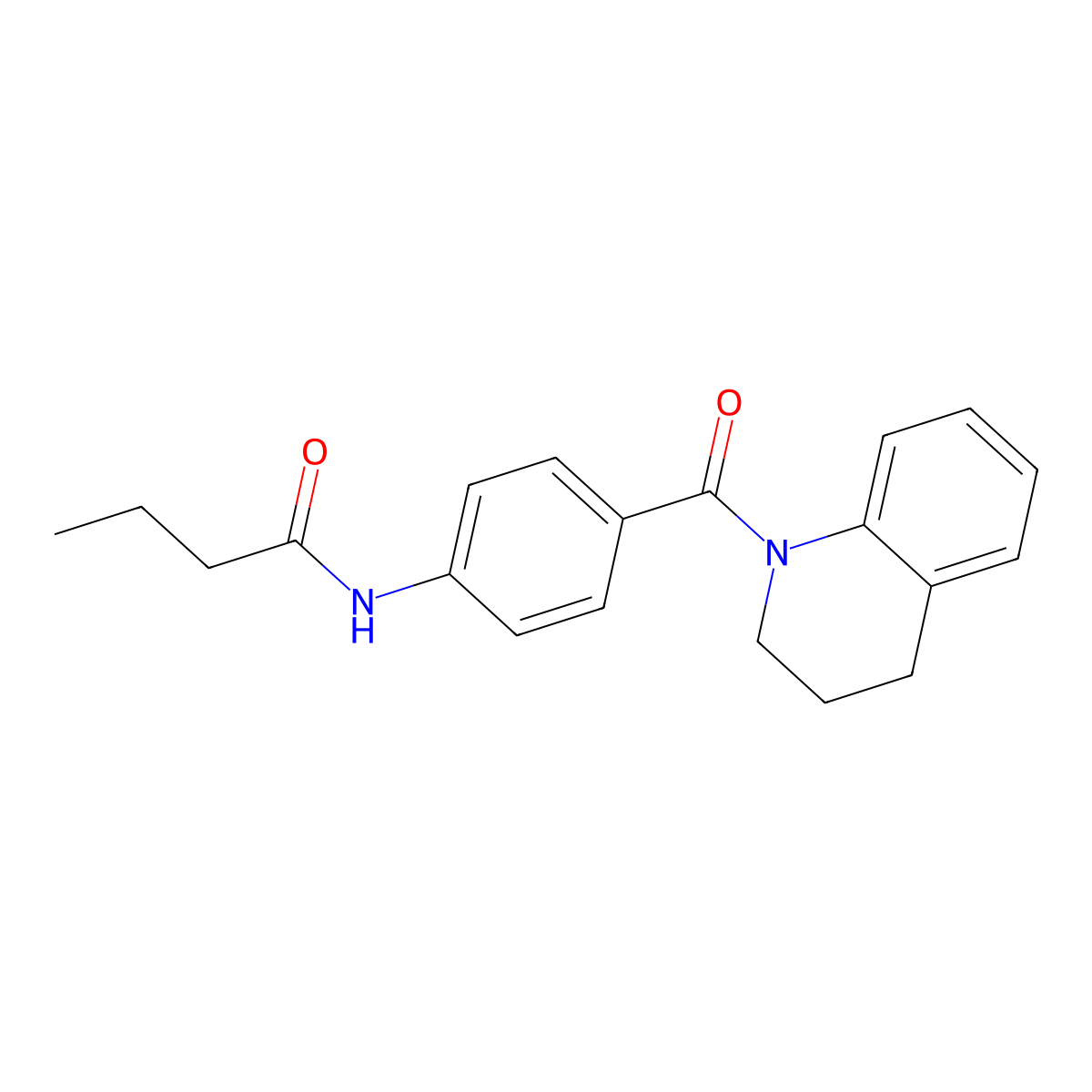 N-[4-(3,4-dihydroquinolin-1(2H)-ylcarbonyl)phenyl]butanamide molecular structure, CAS 137979-26-1
