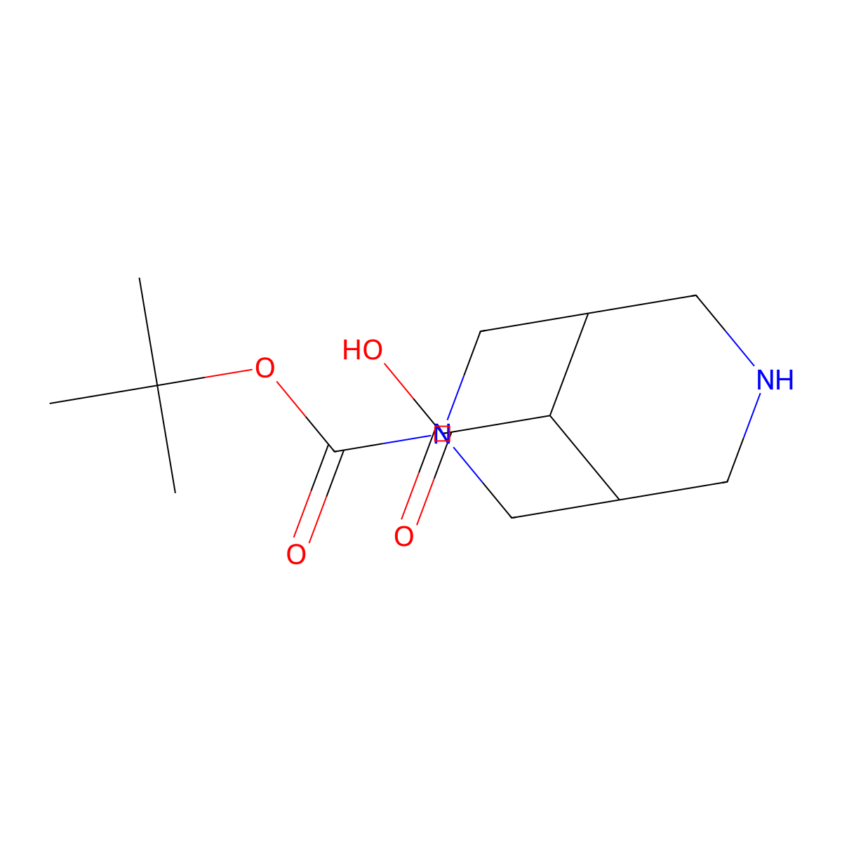 3-(tert-Butoxycarbonyl)-3,7-diazabicyclo[3.3.1]nonane-9-carboxylic acid molecular structure, CAS 1379794-24-7