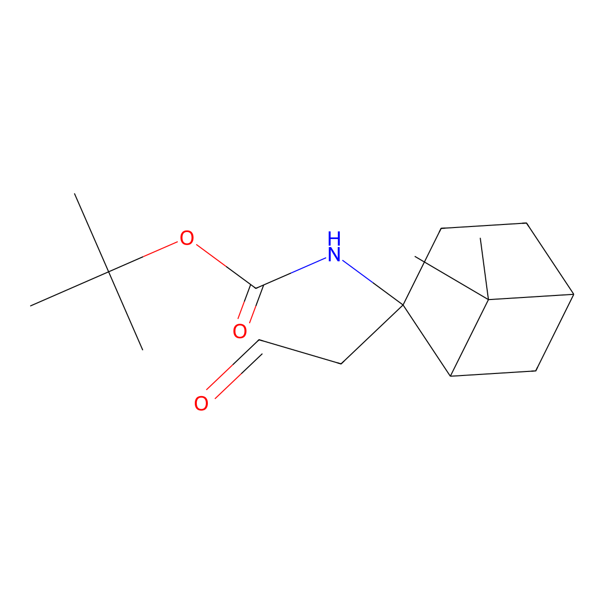 tert-butyl {(1R,2S,5S)-6,6-dimethyl-2-(2-oxoethyl)bicyclo[3.1.1]hept-2-yl}carbamate molecular structure, CAS 1379797-42-8
