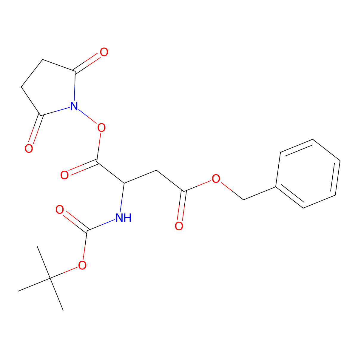 Boc-Asp(OBzl)-OSu molecular structure, CAS 13798-75-9