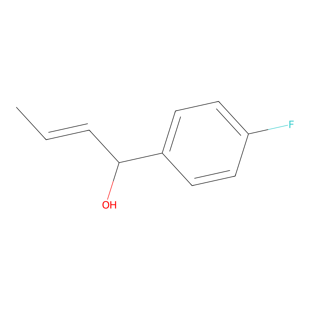 (E)-1-(4-Fluorophenyl)but-2-en-1-ol molecular structure, CAS 1379801-24-7
