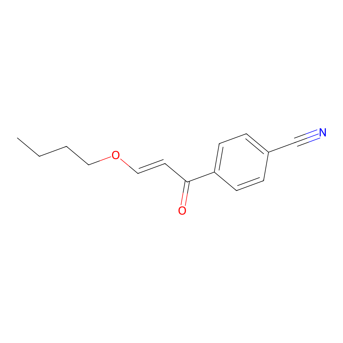 (E)-4-(3-Butoxyacryloyl)benzonitrile molecular structure, CAS 1379801-31-6