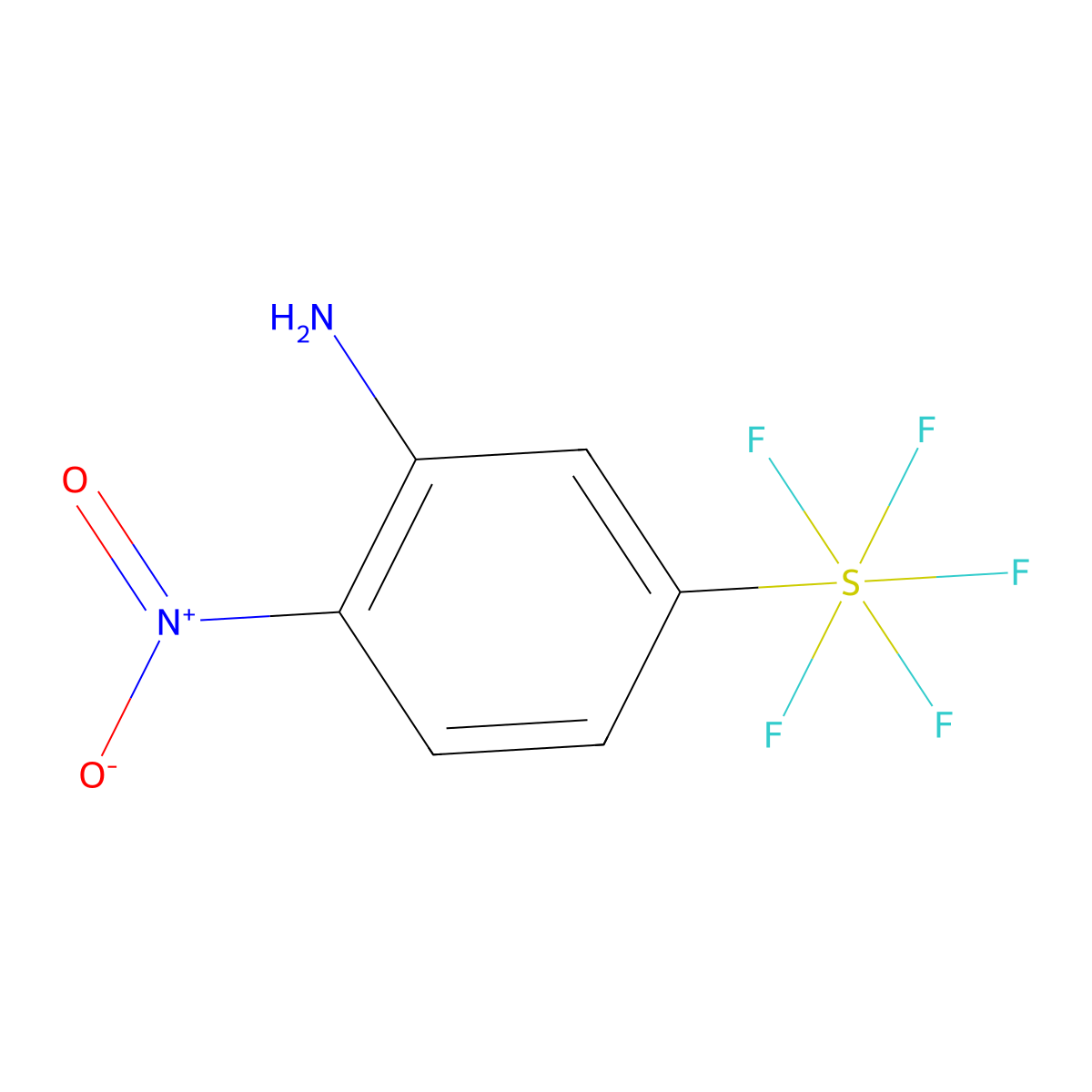 (OC-6-21)-(3-Amino-4-nitrophenyl)pentafluorosulfur molecular structure, CAS 1379803-65-2