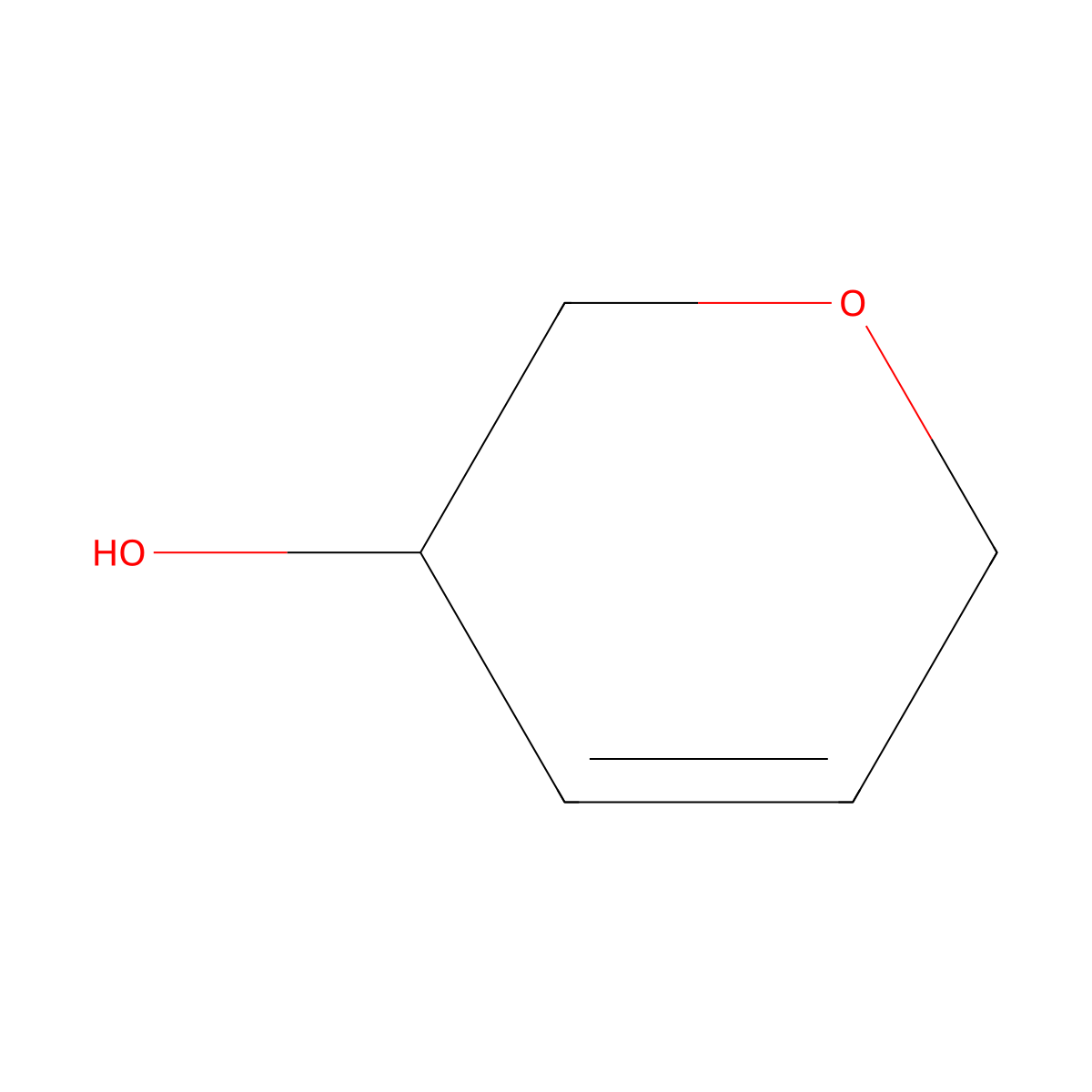(3R)-3,6-Dihydro-2H-pyran-3-ol molecular structure, CAS 1379810-22-6