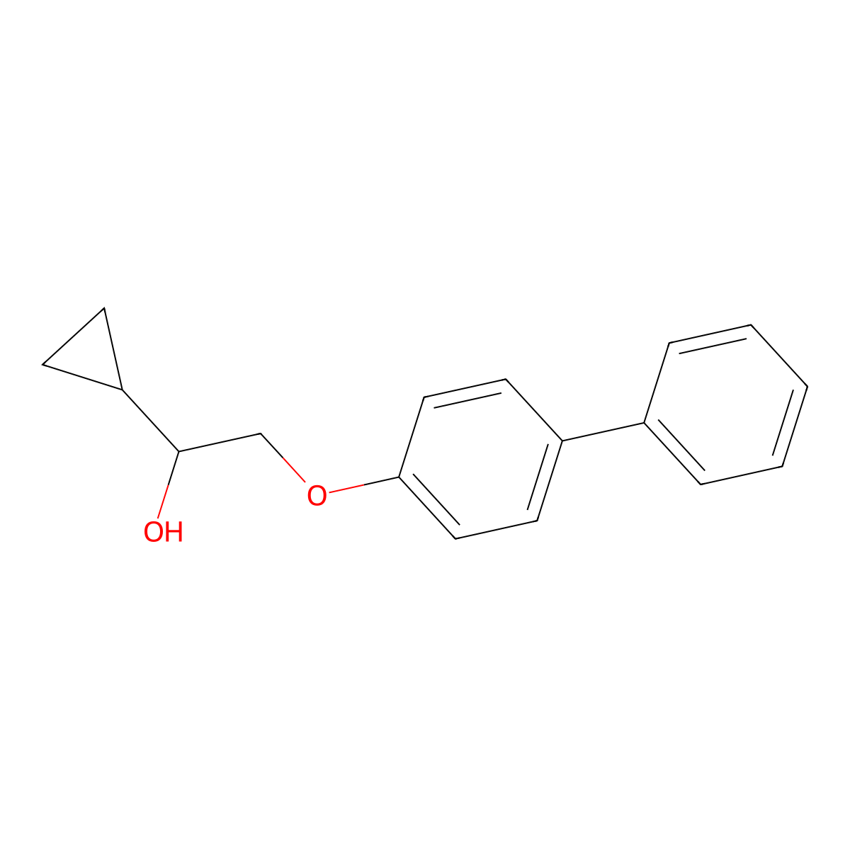 2-(Biphenyl-4-yloxy)-1-cyclopropylethanol molecular structure, CAS 1379811-31-0
