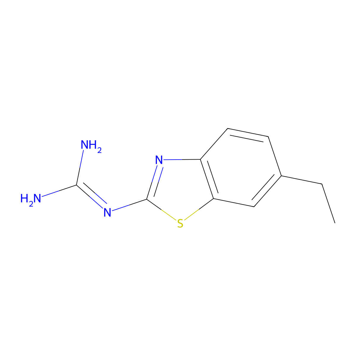 N-(6-Ethyl-1,3-benzothiazol-2-yl)guanidine molecular structure, CAS 1379811-39-8