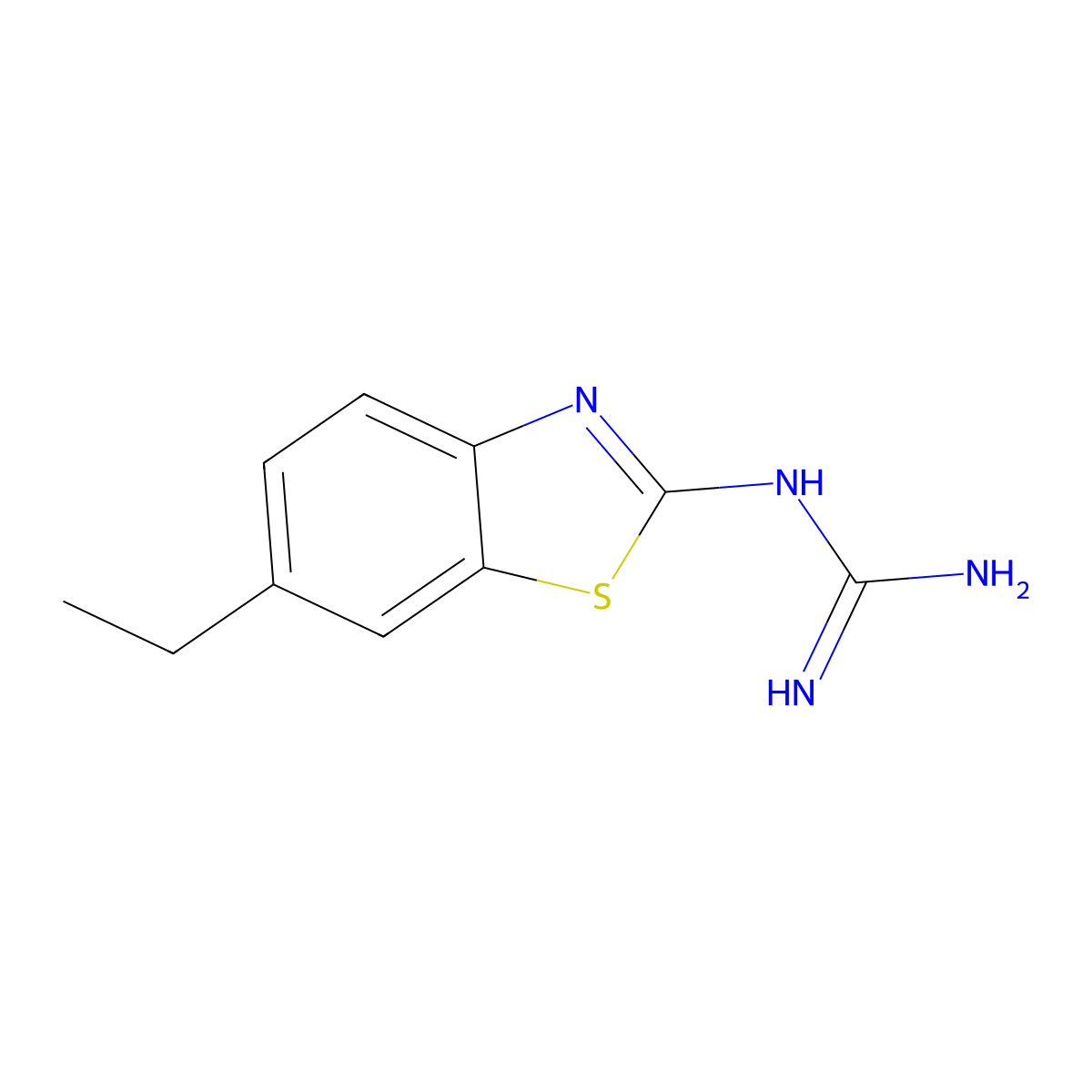 N-(6-Ethyl-1,3-benzothiazol-2-yl)guanidine molecular structure, CAS 1379811-39-8