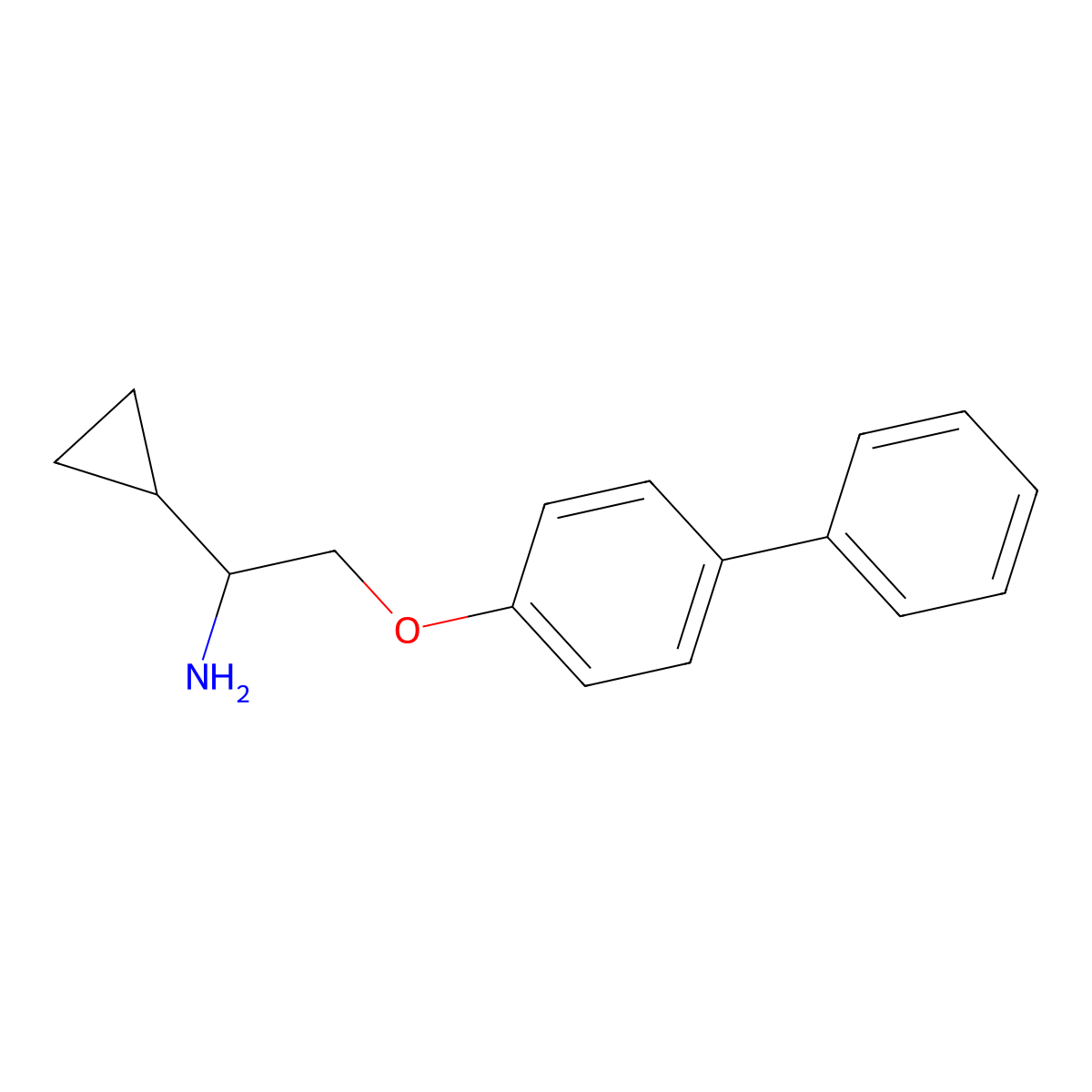 [2-(Biphenyl-4-yloxy)-1-cyclopropylethyl]amine hydrochloride molecular structure, CAS 1379811-40-1
